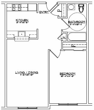 Devon Management - Floor Plan at Monroe Commons in Monroe and Waters Edge in Port Jervis