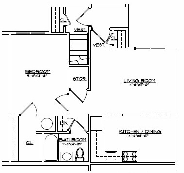 Devon Management - First Floor Plan at Devon Woods in Warwick and Northgate Manor in Goshen